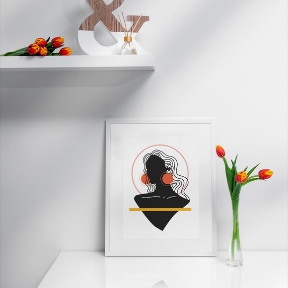 Modern Abstract Woman Wall Art Print Unframed - Picture 9 of 10